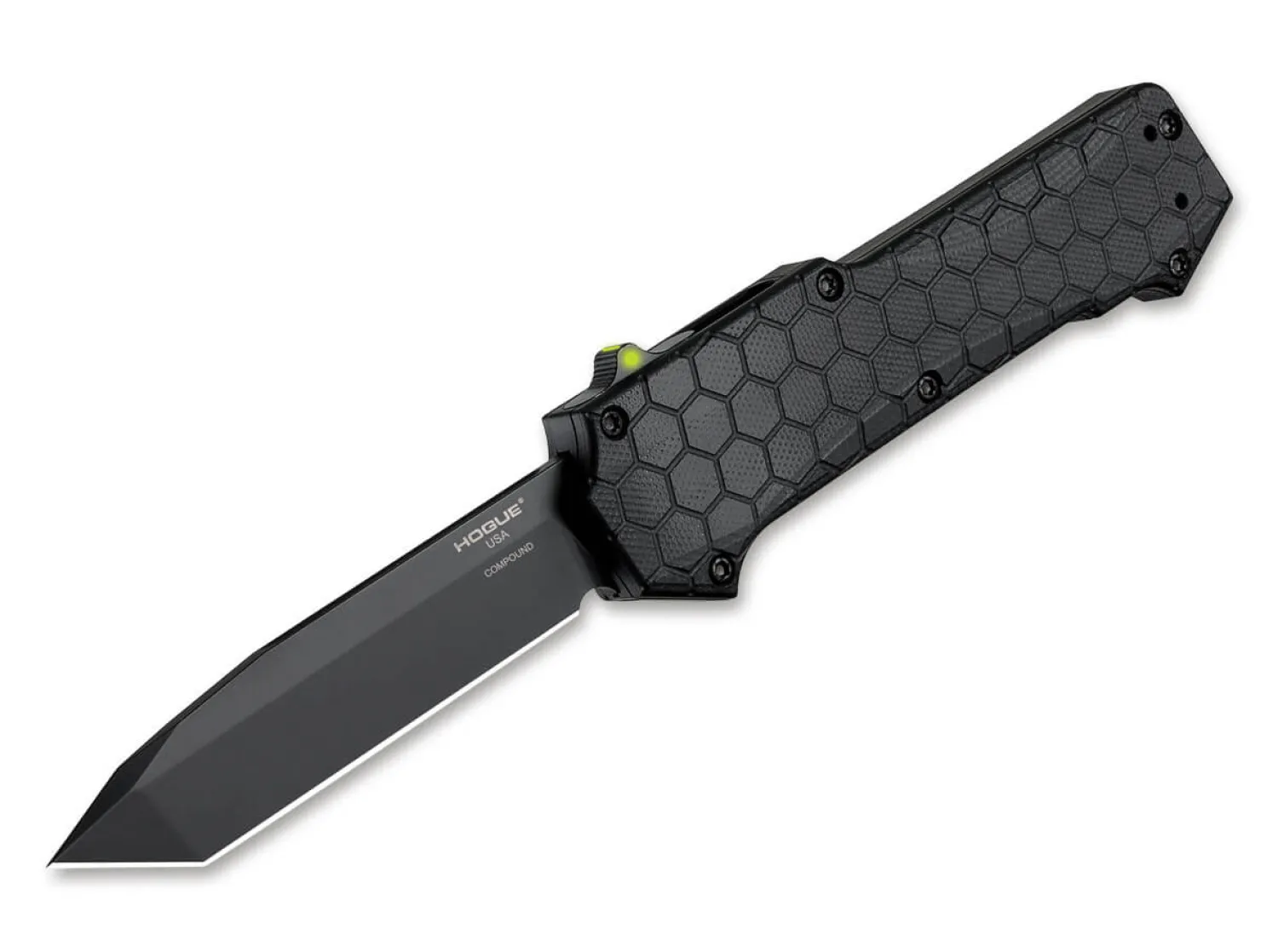 compound_otf_automatic__t_0.webp Hogue Compound OTF Automatic 3.5 Tanto G10 Solid Black PVD