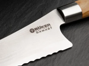 Böker Manufaktur Solingen Damast Olive Brotmesser