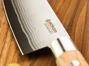 Böker Manufaktur Solingen Damast Olive Chefmesser Klein