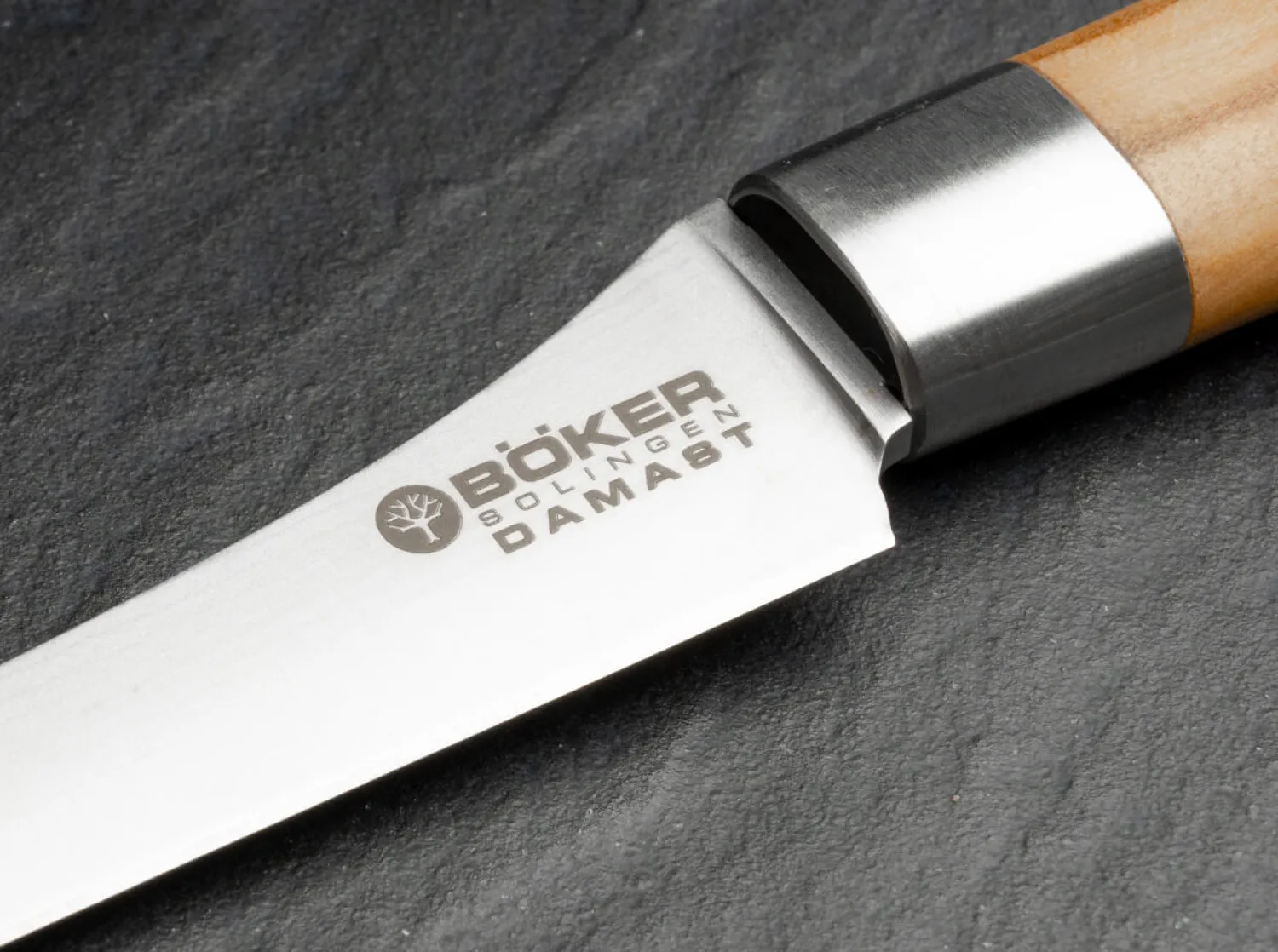 damast_olive_gemsemesser_3.webp Böker Manufaktur Solingen Damast Olive Gemüsemesser