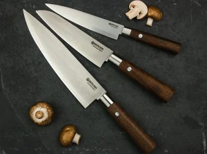 Böker Manufaktur Solingen Damast Walnuss Santoku