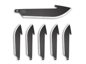 Outdoor Edge 2.2" Drop Point Replacement Blades 6-Pack Black Oxide