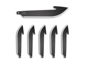 Outdoor Edge 3.0" Drop Point Replacement Blades 6-Pack Black Oxide