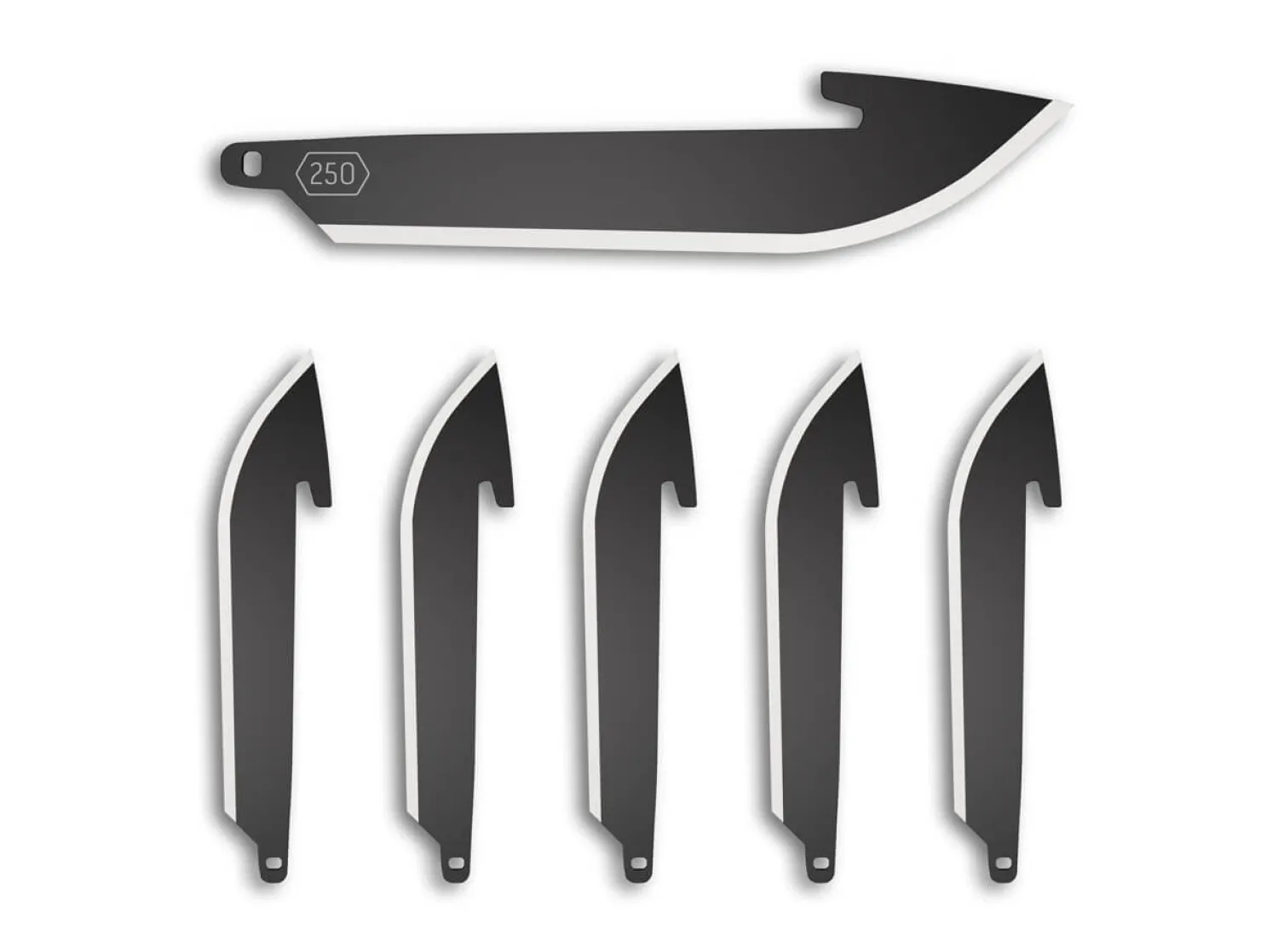 drop_point_replacement_b_0.webp Outdoor Edge 2.5" Drop Point Replacement Blades 6-Pack Black Oxide
