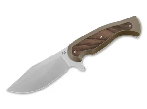 Fox Knives East Wood Tiger Bronze Titanium Ziricote