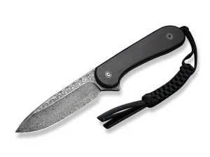 CIVIVI Fixed Blade Elementum Ebony Damascus