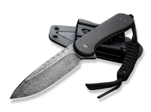 CIVIVI Fixed Blade Elementum Ebony Damascus