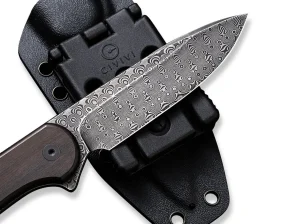 CIVIVI Fixed Blade Elementum Ebony Damascus