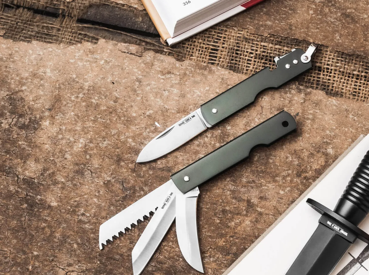 japanese_army_pen_knife_s_2.webp History Knife & Tool Japanese Army Pen Knife Saw & Hawkbill