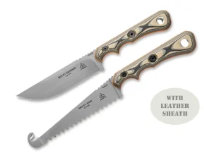 TOPS Knives Muley Combo Leather Sheath Tan Black G10