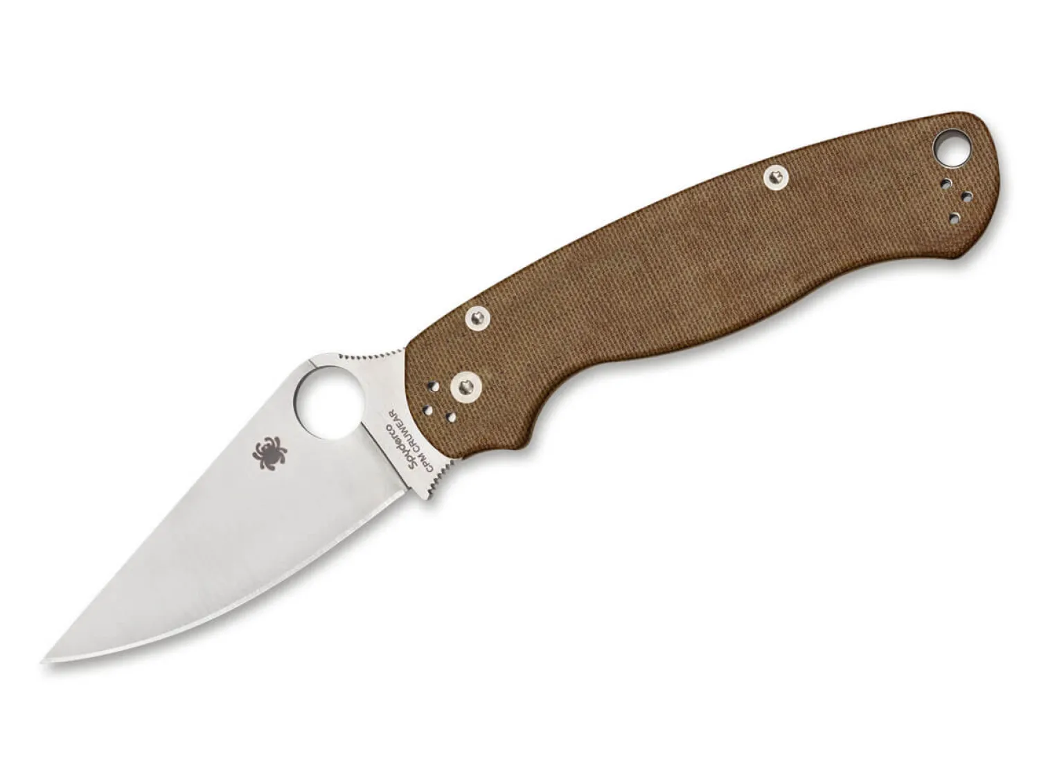 para_military__brown_mica_0.webp Spyderco Para Military 2 Brown Micarta CruWear