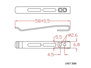 CIVIVI Plain Stainless Steel Clip CA-06B-V1