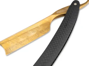 Böker Manufaktur Solingen Rasiermesser Damast Carbon Gold