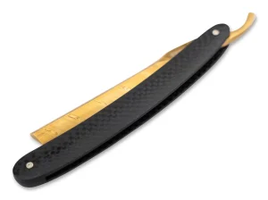 Böker Manufaktur Solingen Rasiermesser Damast Carbon Gold