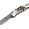 Böker Manufaktur Solingen Scout Spearpoint Hirschhorn Damast