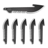 Outdoor Edge 2.5" Serrated Drop Point Replacement Blades 6-Pack Black Oxide