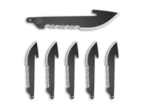 Outdoor Edge 2.5" Serrated Drop Point Replacement Blades 6-Pack Black Oxide