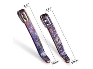 CIVIVI Two Flamed Titanium Clips T002A