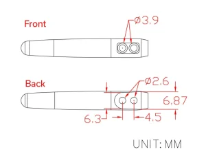 CIVIVI Two Flamed Titanium Clips T002A