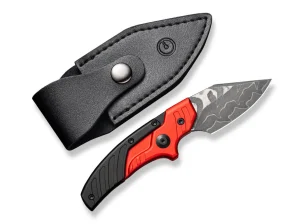 CIVIVI Typhoeus Aluminum Red & Black Damascus