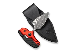 CIVIVI Typhoeus Aluminum Red & Black Damascus