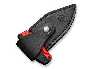 CIVIVI Typhoeus Aluminum Red & Black Damascus