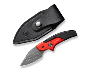 CIVIVI Typhoeus Aluminum Red & Black Damascus