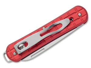 Fox Knives Vulpis 130 Grenade Pattern Aluminum Red