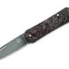 Fox Knives Vulpis 108 Limited Dark Matter Copper CF Damascus