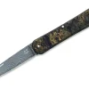 Fox Knives Vulpis 130 Limited Dark Matter Gold CF Damascus